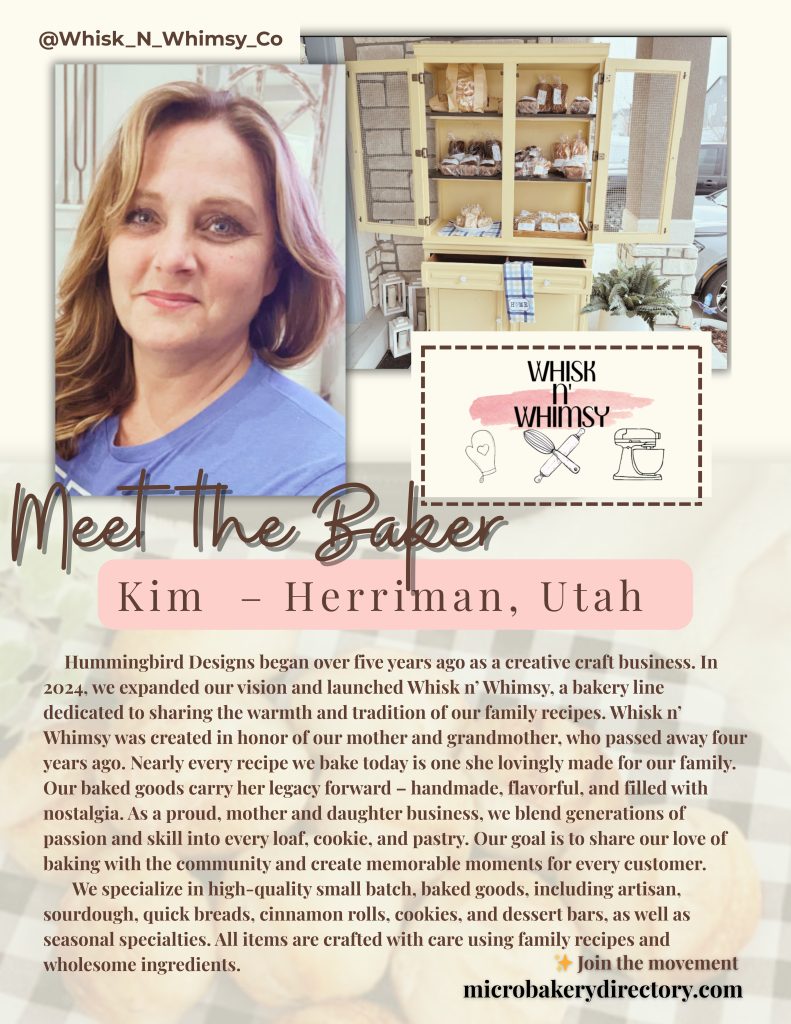 Whisk N' Whimsy microbakery Kim Montague