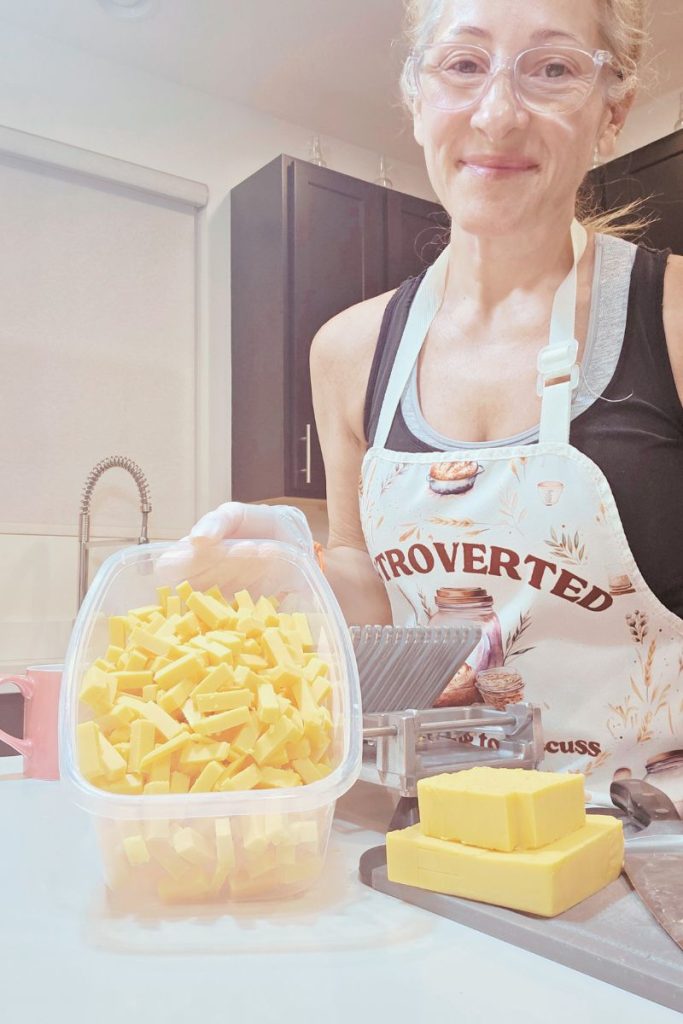 Micro bakery prep day with dough, ingredients, and tools organized for holiday baking schedule