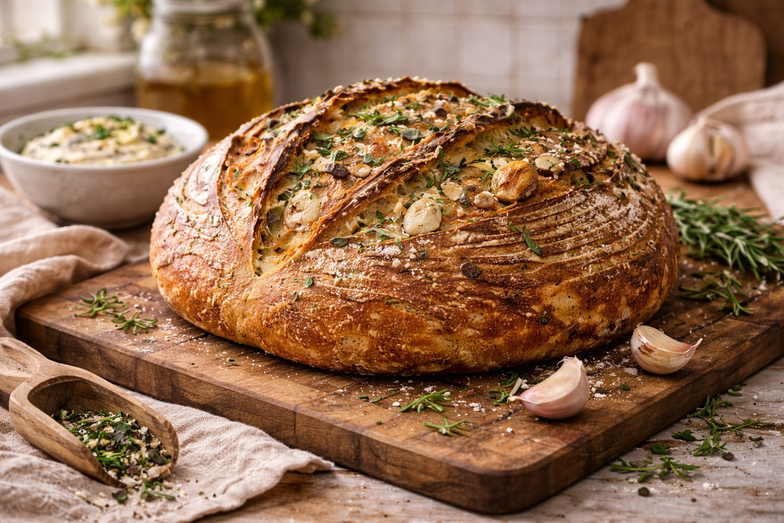 Garlic Herb Sourdough